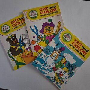3 piece bundle of Cut and Color Books